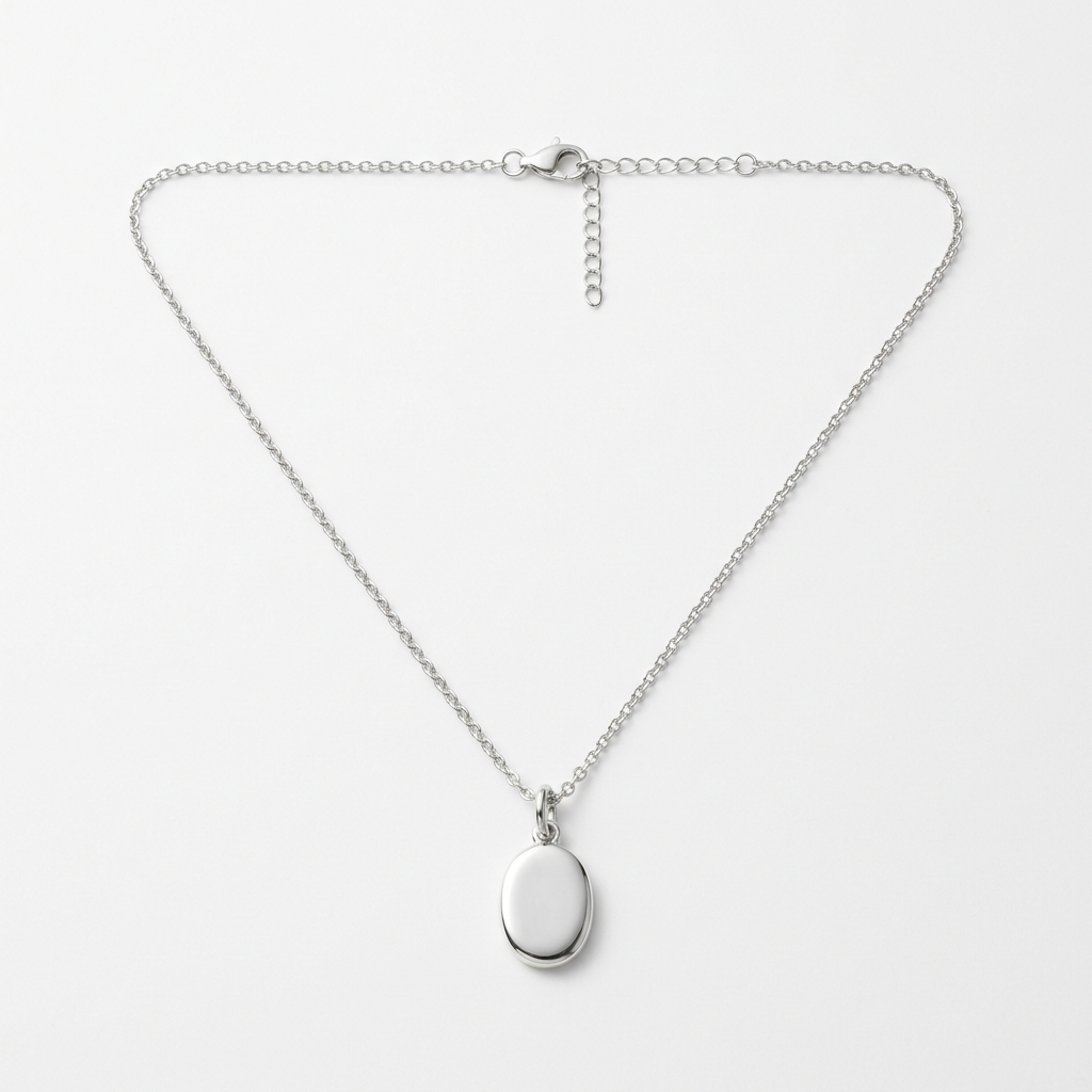 Everyday Stillness Oval Pendant Necklace for Effortless Elegance