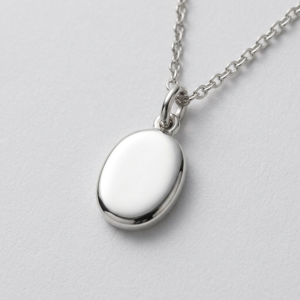 Everyday Stillness Oval Pendant Necklace for Effortless Elegance