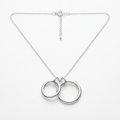 Always Connected Silver-Tone Double-Circle Sisterhood Necklace